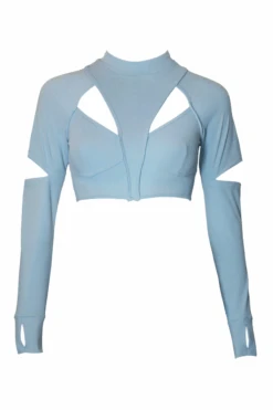 Hamade Activewear Scoop Neck Long Sleeve Top - Light Blue 16 Hamade Activewear Scoop Neck Long Sleeve Top - Light Blue -Rad Store SS22 19