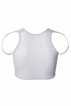 Hamade Activewear High Scoop Neck Crop Top - Light Grey 13 Hamade Activewear High Scoop Neck Crop Top - Light Grey -Rad Store SS23 26
