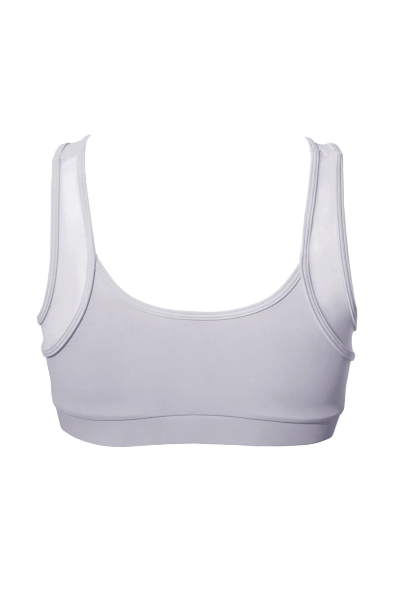 Hamade Activewear Asymmetric Top - Light Grey 5 Hamade Activewear Asymmetric Top - Light Grey - Image 3