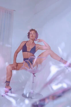 CXIX Silhouette Biker Shorts - Black With Cream Mesh -Rad Store Sand CXIX Silhouette Mesh bralette biker shorts dance polewear