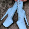 Hella Heels LipKit 8inch Boots - Sky High -Rad Store SkyHigh8InchCrossedAnkles