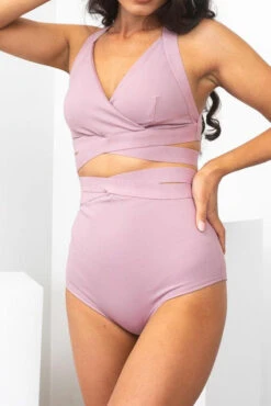 Lunalae Tara High Waisted Bottoms - Recycled Mauve -Rad Store TaraHighWaistBottoms11