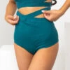 Lunalae Tara High Waisted Bottoms - Recycled Teal 2 Lunalae Tara High Waisted Bottoms - Recycled Teal -Rad Store TaraHighWaistBottoms8