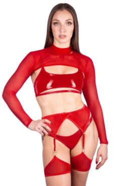 Naughty Thoughts XXX Rated See Through Shrug - Red