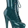 Pleaser USA Adore-1020GP 7inch Pleaser Boots - Teal Glitter -Rad Store adore 1020gp tlg
