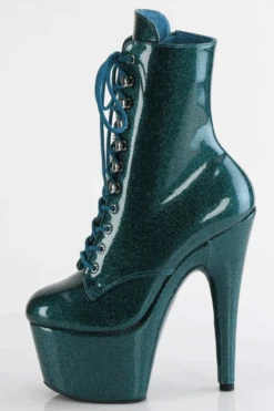 Pleaser USA Adore-1020GP 7inch Pleaser Boots - Teal Glitter -Rad Store adore 1020gp tlg m05
