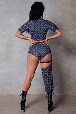 CXIX 119 Chaps - Black Print 19 CXIX 119 Chaps - Black Print -Rad Store black cropped tee monogram fashion streetwear CXIX 119 c118dbae e4e0 412c a5c4 a23956185c4c