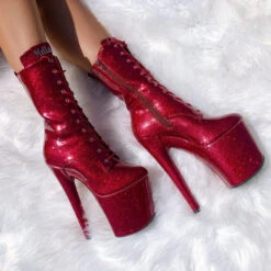 Hella Heels The Glitterati 8inch Boots - Kansass 13 Hella Heels The Glitterati 8inch Boots - Kansass -Rad Store glitter 64