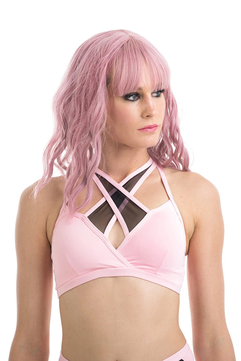 Poledancerka X-Front Top - Baby Pink 3 Poledancerka X-Front Top - Baby Pink