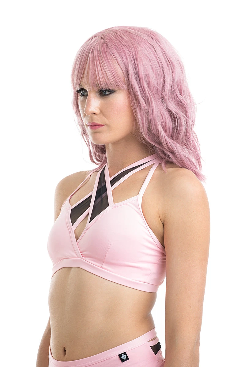 Poledancerka X-Front Top - Baby Pink 5 Poledancerka X-Front Top - Baby Pink - Image 3