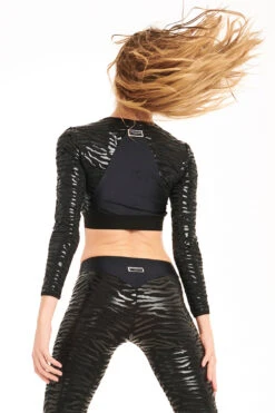 Paradise Chick Superhero Series Sticky Crop Top - Black Zebra -Rad Store originalstickyzebra3top