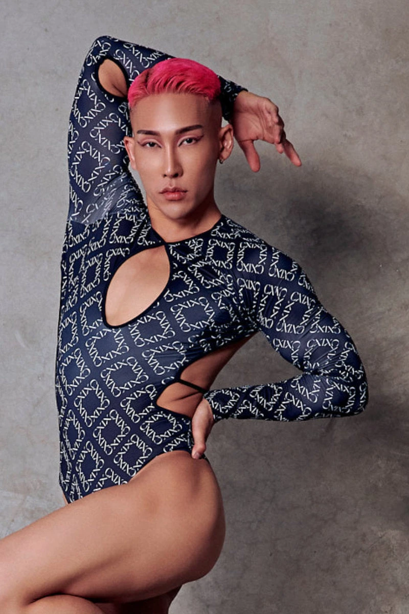 CXIX 119 Plunge Bodysuit - Black Print 7 CXIX 119 Plunge Bodysuit - Black Print - Image 5