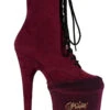 Pleaser USA Shoe Protectors - Burgundy Velvet -Rad Store psp byvel