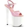 Pleaser USA Flamingo-809 8inch Pleasers - Patent Baby Pink/White -Rad Store slice1 c5cf6bfe 20aa 46a9 b997 e8ed9e62883b