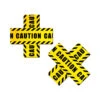 Pastease Cross Nipple Pasties - Caution Tape