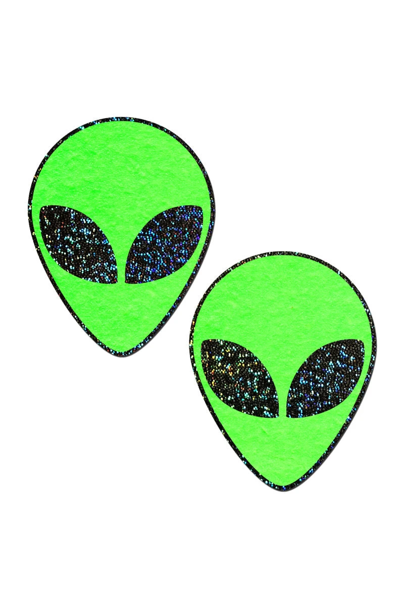 Pastease Alien Nipple Pasties - Glow In The Dark 3 Pastease Alien Nipple Pasties - Glow In The Dark