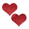 Pastease Heart Nipple Pasties - Red Glitter -Rad Store slice23